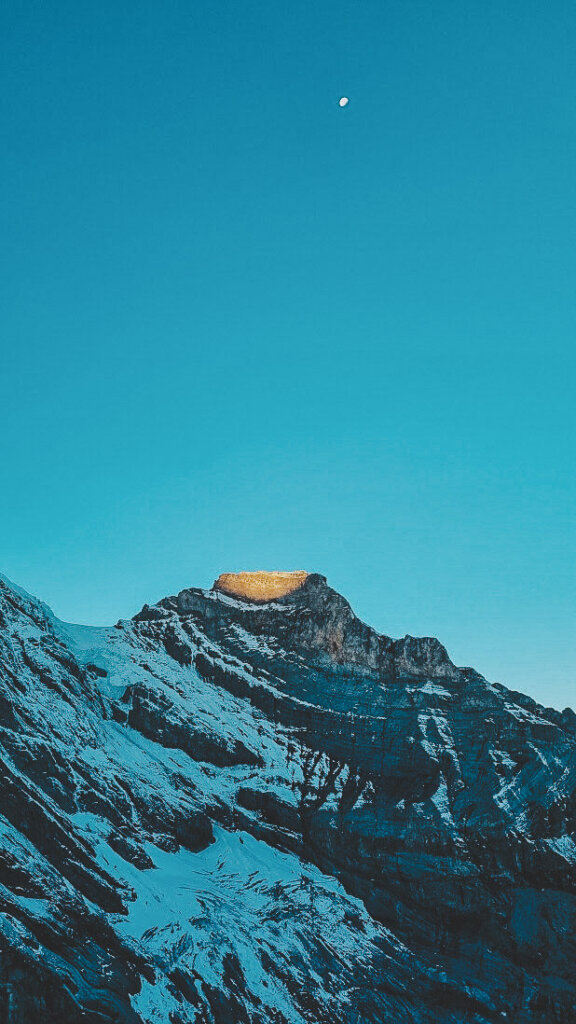 Vy från gspaltenhornhutte